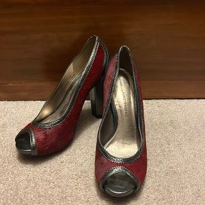 Diane von Furstenberg peep toe heels size 6.5